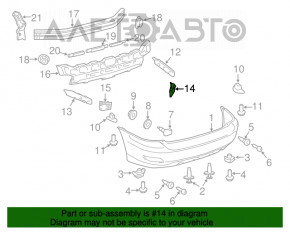 Suportul interior mic drept al barei spate pentru Lexus RX300 RX330 RX350 RX400h 04-09