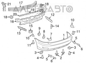 Suportul interior mic drept al barei spate pentru Lexus RX300 RX330 RX350 RX400h 04-09