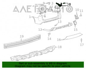 Suportul pentru bara spate dreapta Toyota Highlander 20-