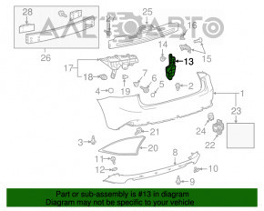 Suportul pentru bara spate dreapta jos pentru Lexus IS 14-20, nou, original OEM.