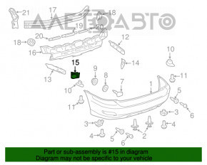 Крепление заднего бампера внутреннее малое левое Lexus RX300 RX330 RX350 RX400h 04-09