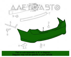 Бампер задний голый Toyota Camry v50 12-14 usa SE