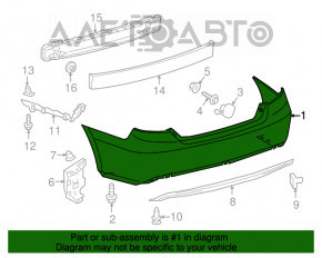 Bara spate goală Toyota Camry v55 15-17 SUA nouă TW neoriginală