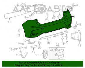 Bara spate goală Lexus CT200h 14-17 restilizată nouă OEM originală