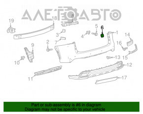 Capacul carligului de tractare pentru bara spate a modelului Lexus NX200t NX300 NX300h 15-21