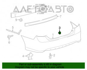 Заглушка крепления заднего бампера правая Toyota Camry v50 12-14 usa