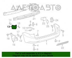 Накладка под фонарь левая Toyota Sienna 11-20