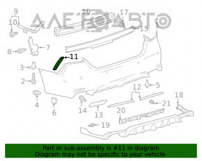 Bara spate stânga a Toyota Camry v70 18- SE, nouă, originală OEM