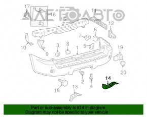 Capacul bara spate dreapta Toyota Sequoia 08-16