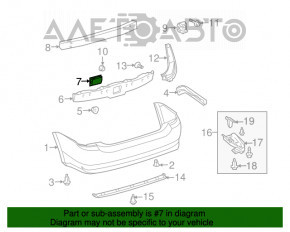 Capacul absorbantului de șocuri al bara din spate Toyota Prius 2004-2009