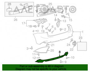 Buza bara din spate pentru Lexus IS 14-20