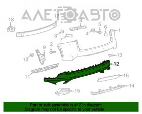 Buza bara spate Lexus NX300 18-21 structura nouă originală