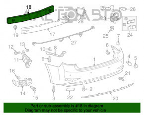 Усилитель заднего бампера Lexus ES300h ES350 13-18 OEM