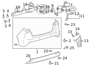 Amplificatorul de bara spate Toyota Prius 50 16-