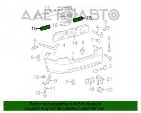 Кронштейн заднего бампера правый Lexus ES350 07-12 новый OEM оригинал