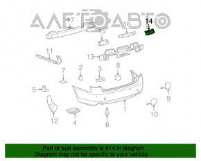 Крепление абсорбера заднего бампера правое Lexus GS350 GS430 GS450h 07-09