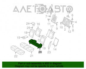 Каркас заднего ряда сидений 2 ряд низ BMW X5 E70 07-13