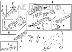 Partea din față stânga Mitsubishi Outlander Sport ASX 10-