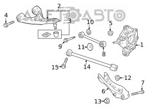 Bara spate dreapta Acura MDX 17-20 restilizat FWD