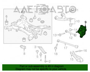 Capacul spate dreapta Acura MDX 14-16 pre-restilizare AWD