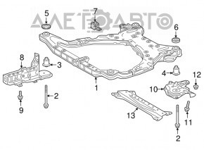 Bara de protecție a subramei față Toyota Camry v70 18-