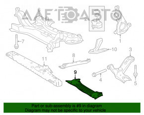 Bara de protecție a subramei față pentru Lexus NX200t NX300 NX300h 15-21