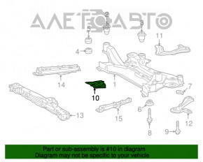 Suportul barei frontale dreapta Toyota Prius 30 10-15 ruginit.