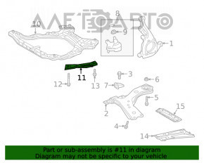 Bara de protecție din față, partea din spate, dreapta, a Toyota Highlander 20-