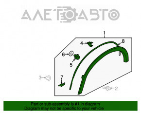 Capacul aripii spate dreapta Mitsubishi Outlander Sport ASX 10-