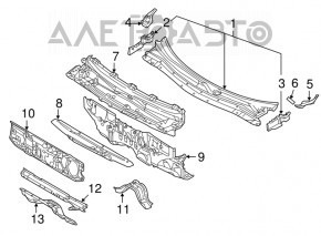 Placă metalică pentru ștergătoare Mitsubishi Outlander 14-21