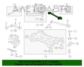 Maneta transversală inferioară din spate dreapta pentru Honda Accord 13-17, nouă, originală OEM