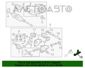 Suportul diferențialului frontal stânga Toyota Sequoia 08-16 AWD