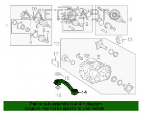 Suportul reductorului pentru Lexus RX400h 06-09