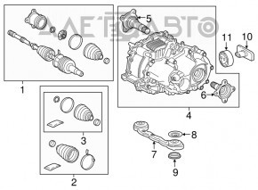 Suportul reductorului Toyota Rav4 13-18 hibrid