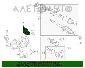 Кронштейн редуктора задний Lexus NX200t NX300 NX300h 15-21 AWD