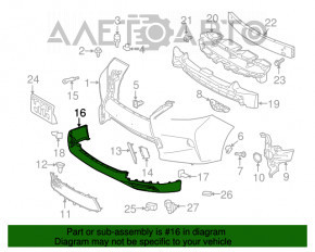 Губа переднего бампера нижняя Lexus RX350 RX450h 13-15 рест F-sport