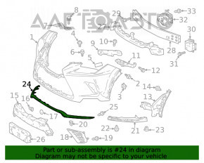 Capacul buzei bara fata Lexus NX300 18-21 F-sport