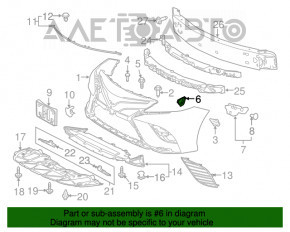 Крепления нижней решетки переднего бампера правой Toyota Camry v70 18-24 SE/XSE