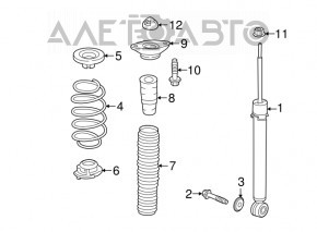 Пружина задняя правая Honda Accord 18-22 2.0Т