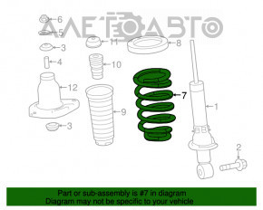 Arcul spate stânga Acura MDX 14-20, rigiditate 3 galben