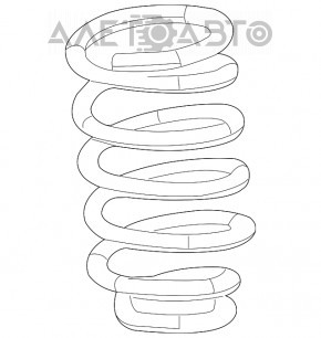 Пружина задняя левая Acura MDX 14-20 жесткость 3 жолт