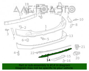 Capacul de protecție a barei spate inferioare Toyota Rav4 16-18 restilizat