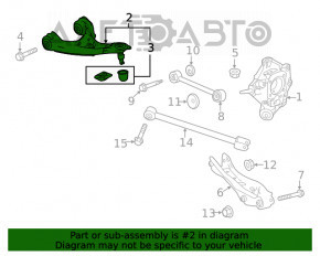 Maneta superioară spate stânga Acura MDX 14-20 cu articulație sferică nouă OEM originală