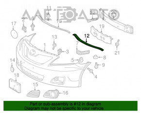 Кронштейн переднего бампера верхний Toyota Camry v40 10-11