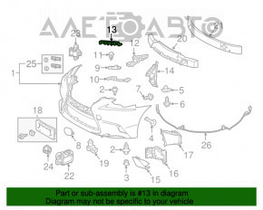 Suportul pentru bara de protecție față a aripii dreapta Lexus IS 14-16 pre-restilizare