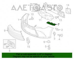 Suportul pentru bara de protecție față dreapta Toyota Camry v55 15-17 SUA nou OEM original