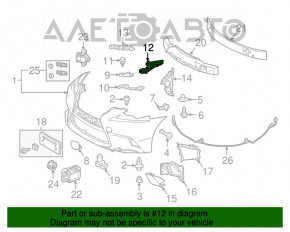 Suportul de bara fata stanga pentru Lexus IS 14-16, model nou OEM original