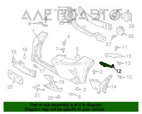 Suportul pentru bara de protecție față a aripii stângi Lexus NX200t NX300 NX300h 15-21, nou, original OEM