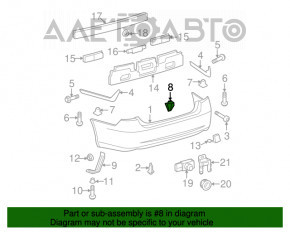 Крепление заднего бампера правое короткое Lexus ES350 07-12