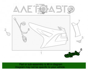 Suportul pentru bara spate dreapta interior Lexus NX200t NX300 NX300h 15-21